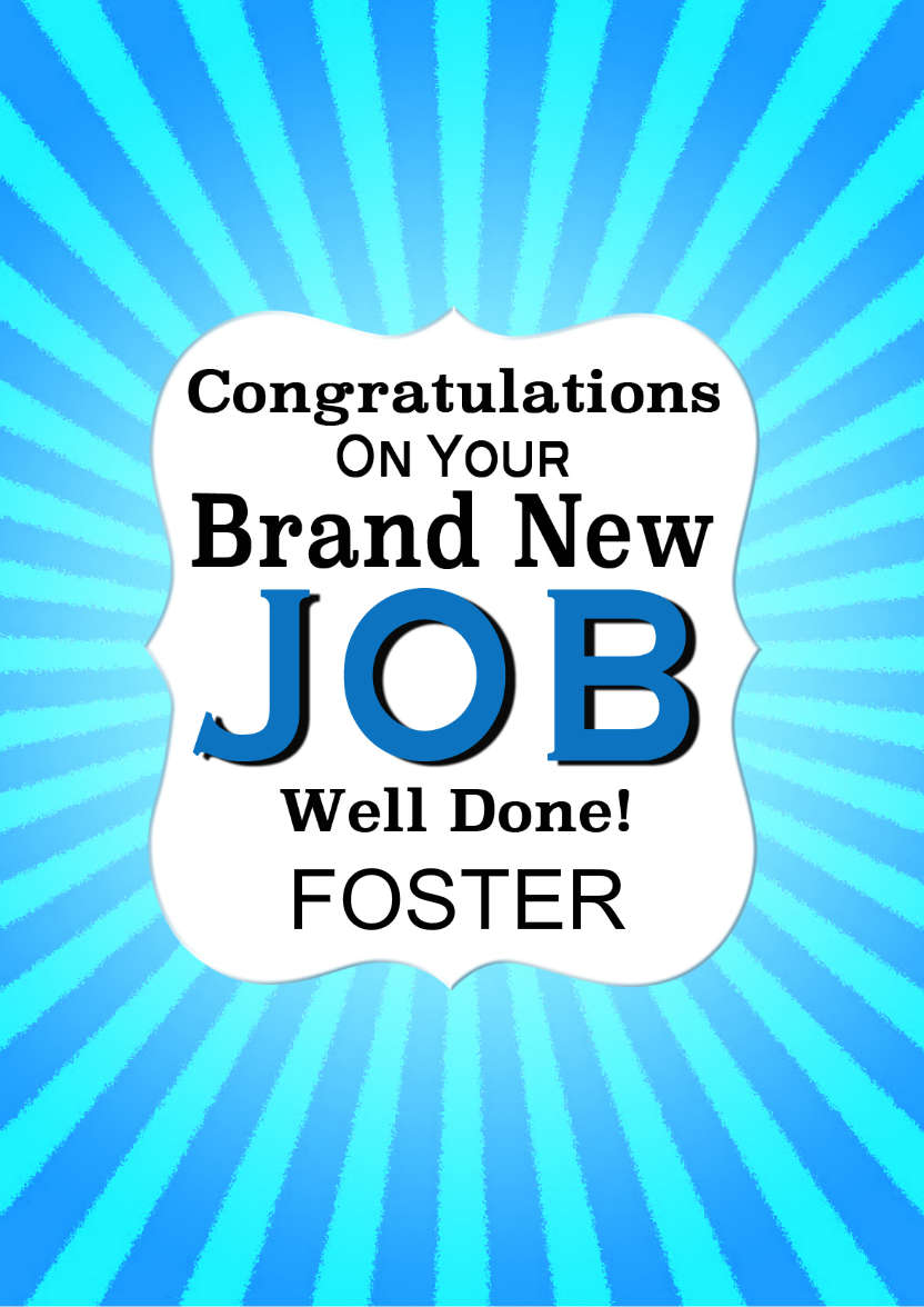 New Job Card - card made with Crafty Bob's Card Creator