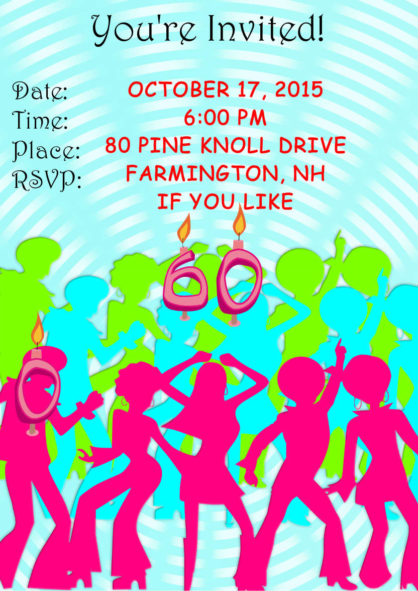 It's Party Time Invitation - card made with Crafty Bob's Card Creator