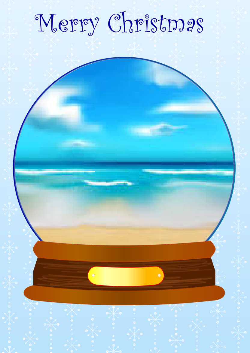 Christmas Snow Globe Photo Card - card made with Crafty Bob's Card Creator
