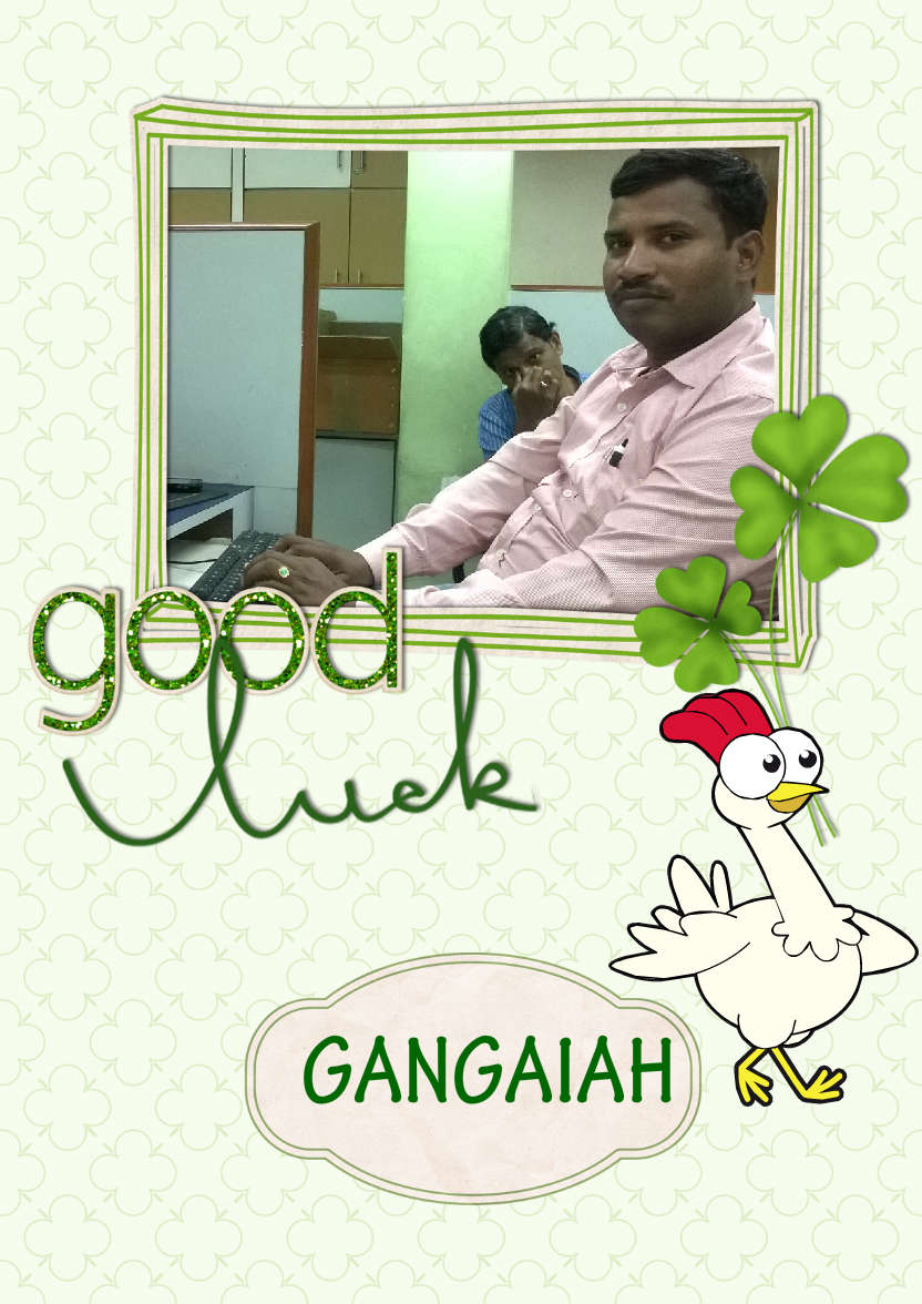 Good Luck Frame Card - card made with Crafty Bob's Card Creator
