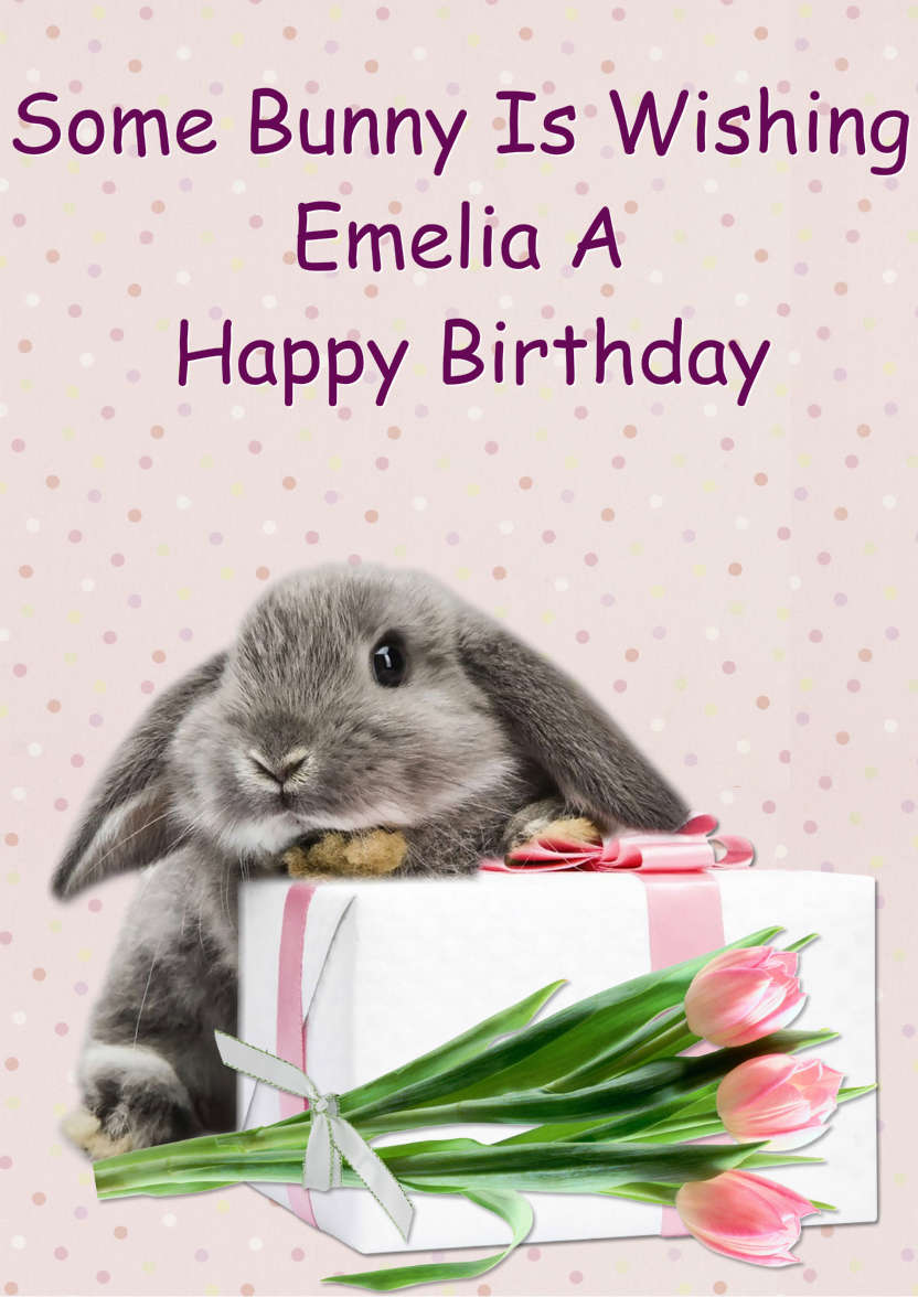 Some Bunny Birthday - card made with Crafty Bob's Card Creator