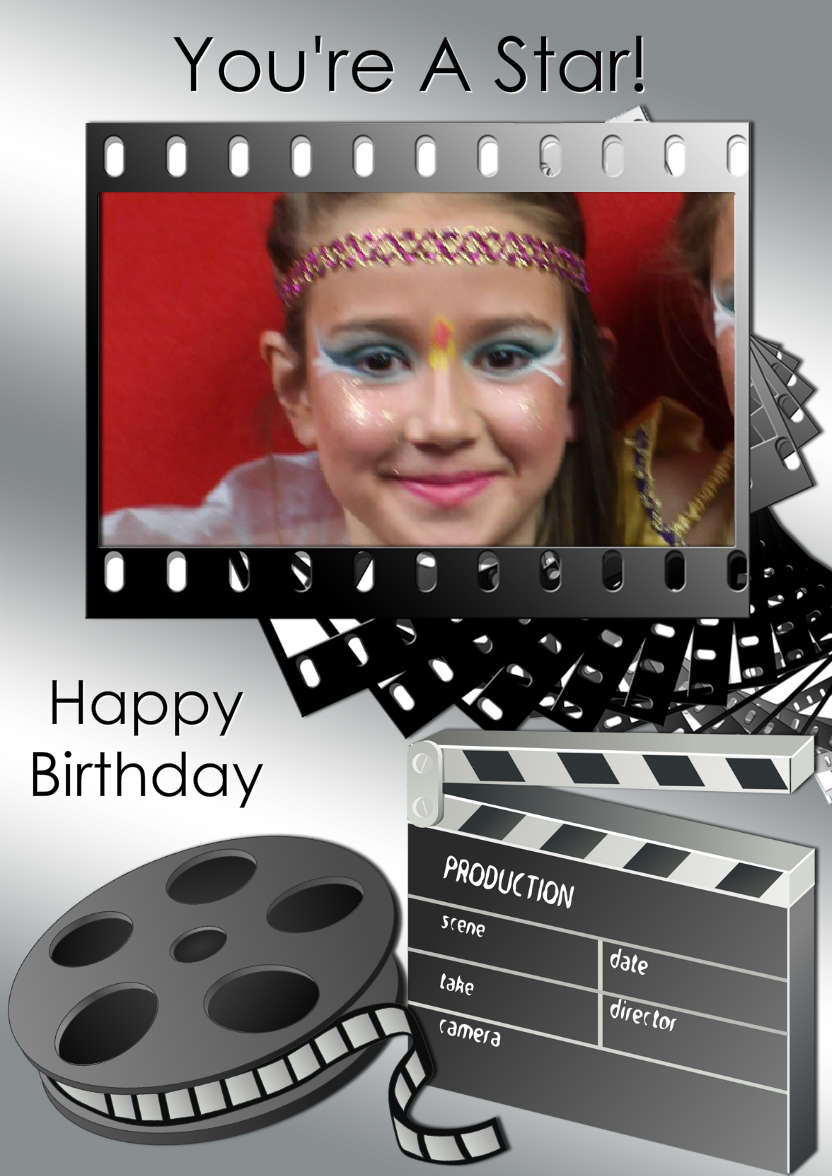 Movie Star Photo Card - card made with Crafty Bob's Card Creator