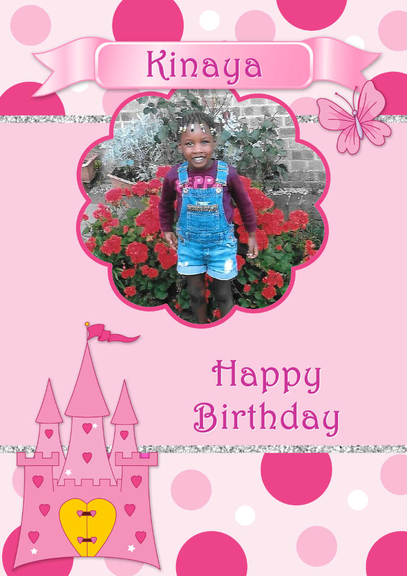 Pretty Princess Photo Card - card made with Crafty Bob's Card Creator