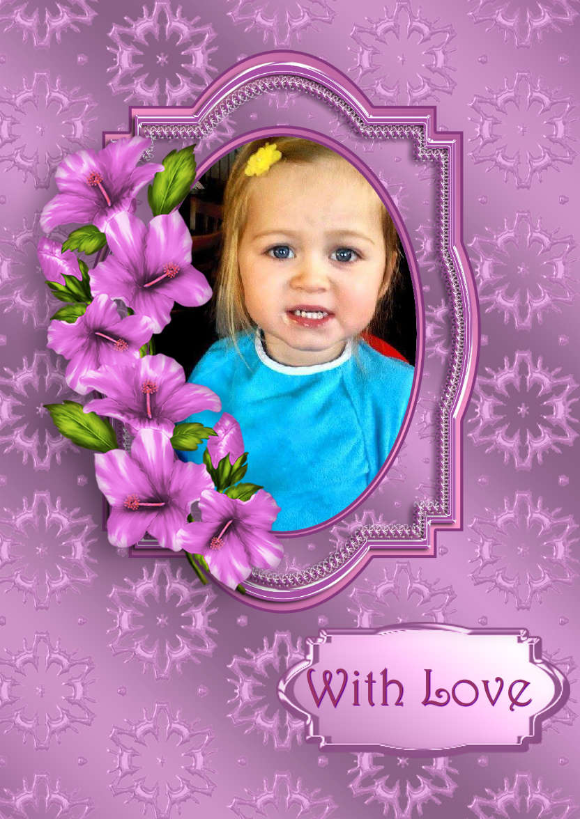 Pink Petunias - card made with Crafty Bob's Card Creator