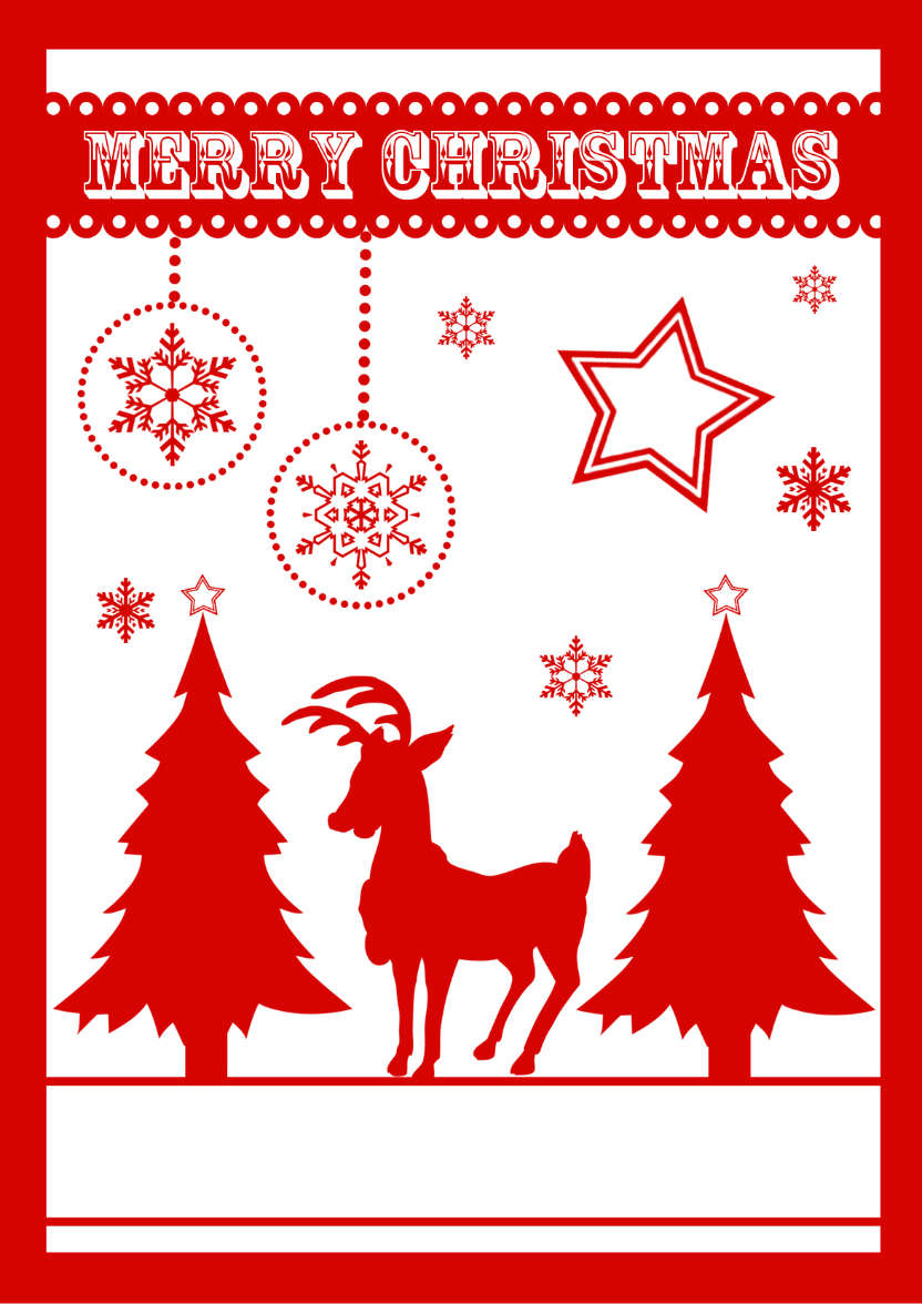Red and White Christmas - card made with Crafty Bob's Card Creator