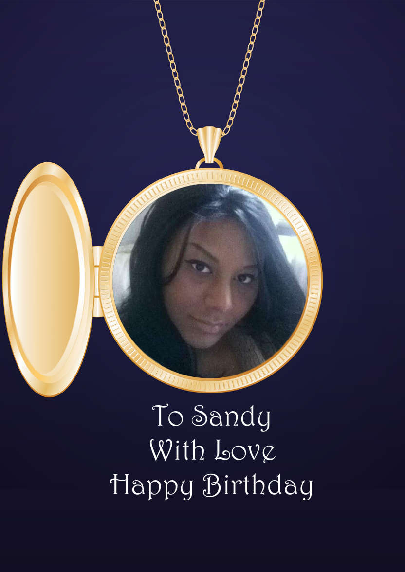 Locket Aperture Photo Card - card made with Crafty Bob's Card Creator