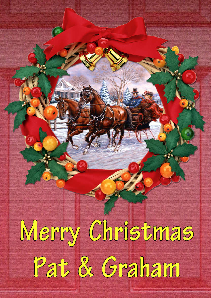 Christmas Door Photo Card - card made with Crafty Bob's Card Creator