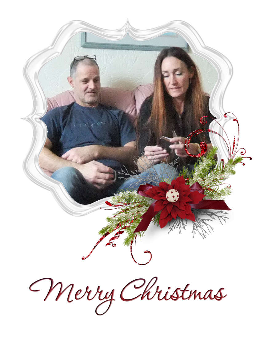 Frosted Poinsettia Frame - card made with Crafty Bob's Card Creator