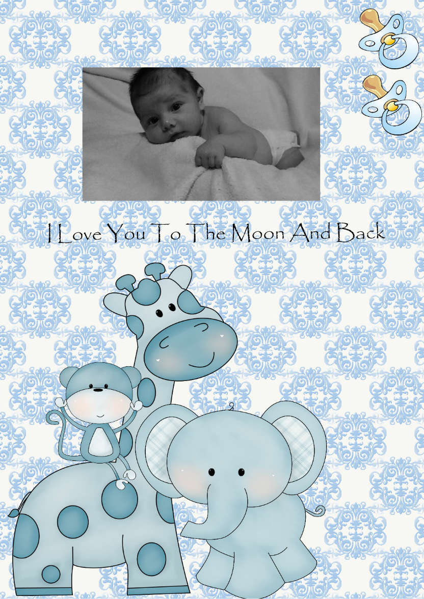 New Baby Boy - card made with Crafty Bob's Card Creator