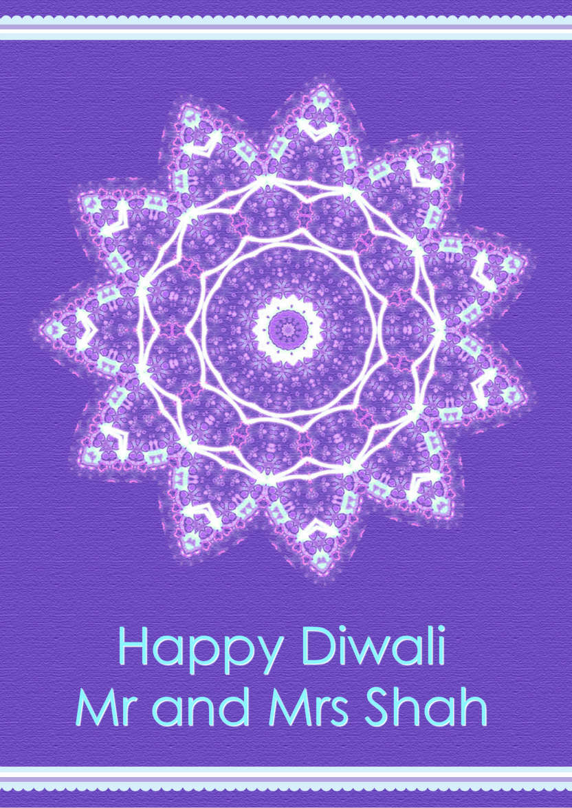 Diwali Mandala - card made with Crafty Bob's Card Creator