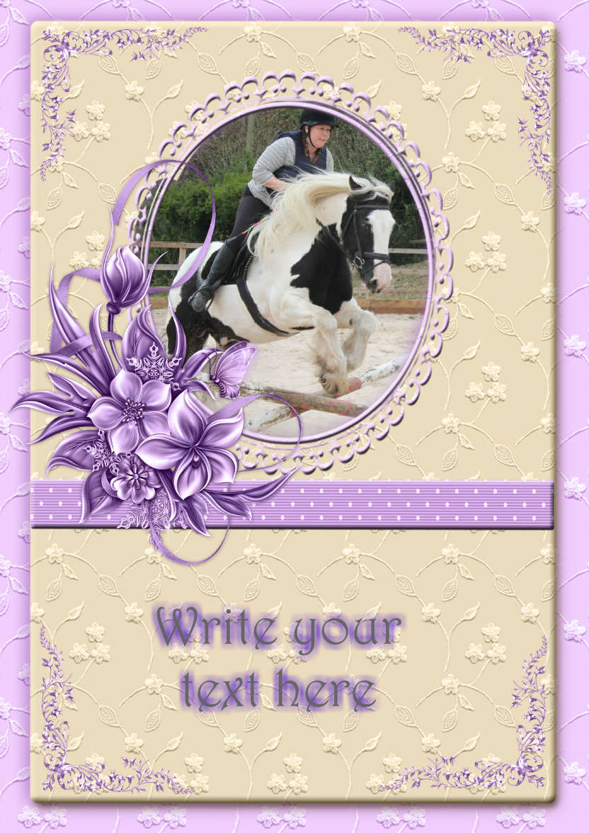 Lacy and Floral Design for Many Occasions #3 - card made with Crafty Bob's Card Creator