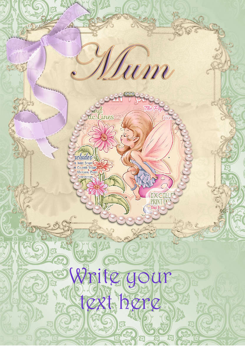Lovely Design for Mum - card made with Crafty Bob's Card Creator
