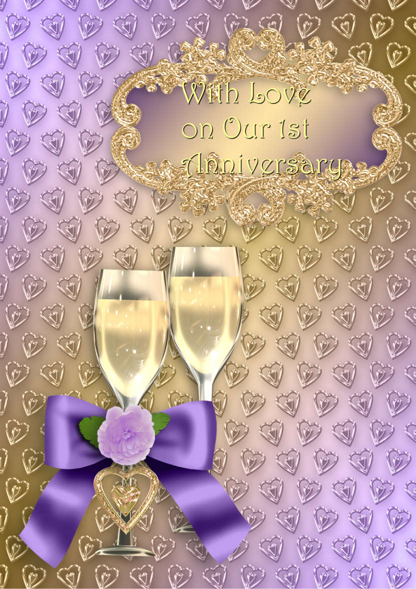 Champagne Romance - card made with Crafty Bob's Card Creator