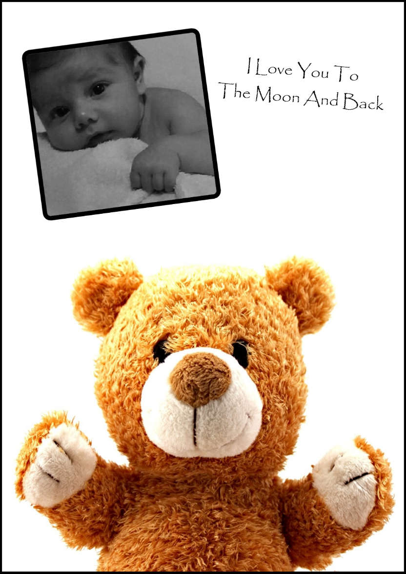 Bear Hug Aperture Card - card made with Crafty Bob's Card Creator
