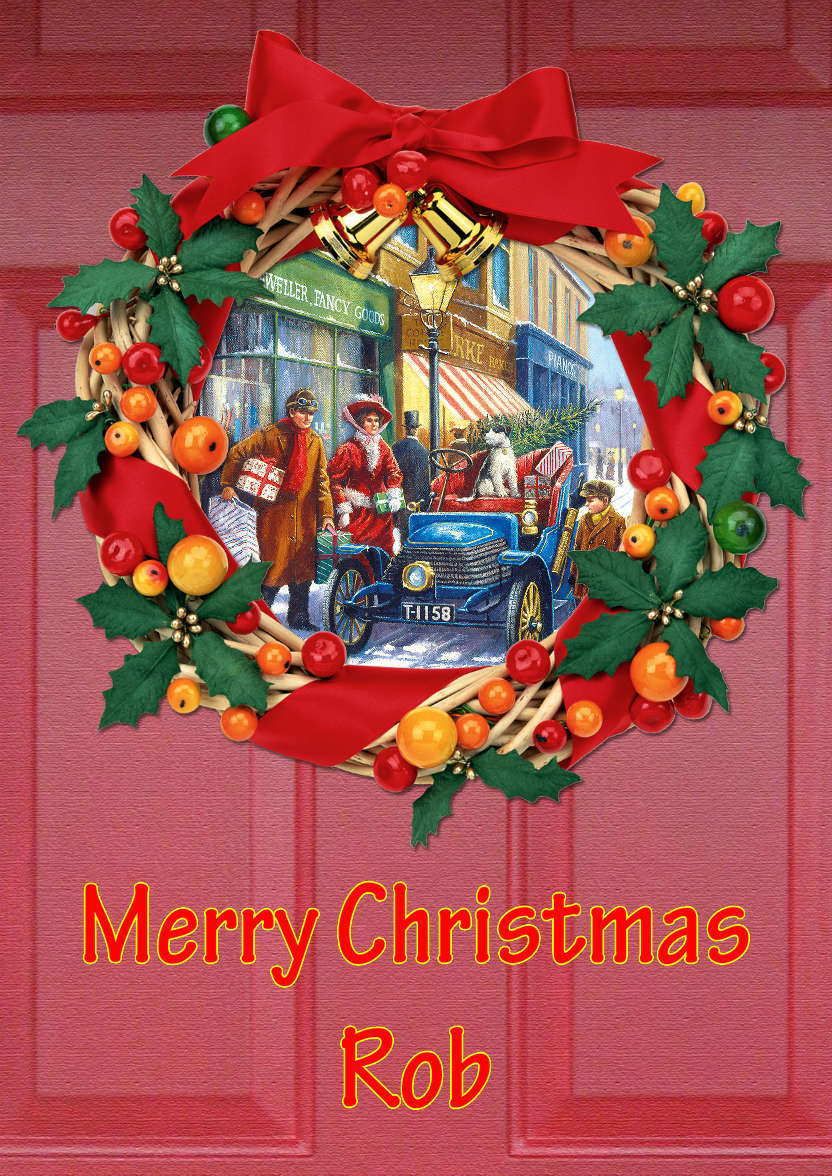 Christmas Door Photo Card - card made with Crafty Bob's Card Creator