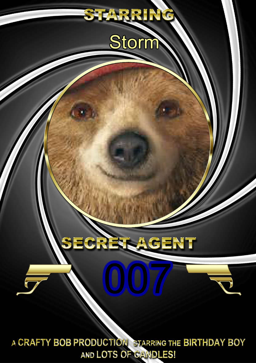 Spoof Secret Agent Photo Card - card made with Crafty Bob's Card Creator