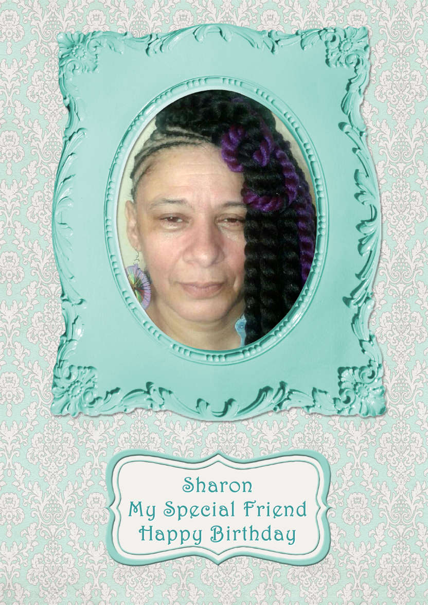 Green Vintage Style Frame Photo Card - card made with Crafty Bob's Card Creator