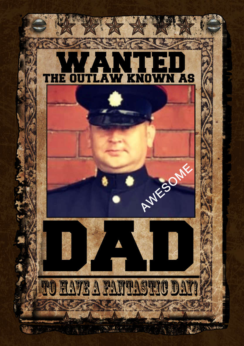 Dad Birthday. Father's Day, Photo Greeting Card - card made with Crafty Bob's Card Creator