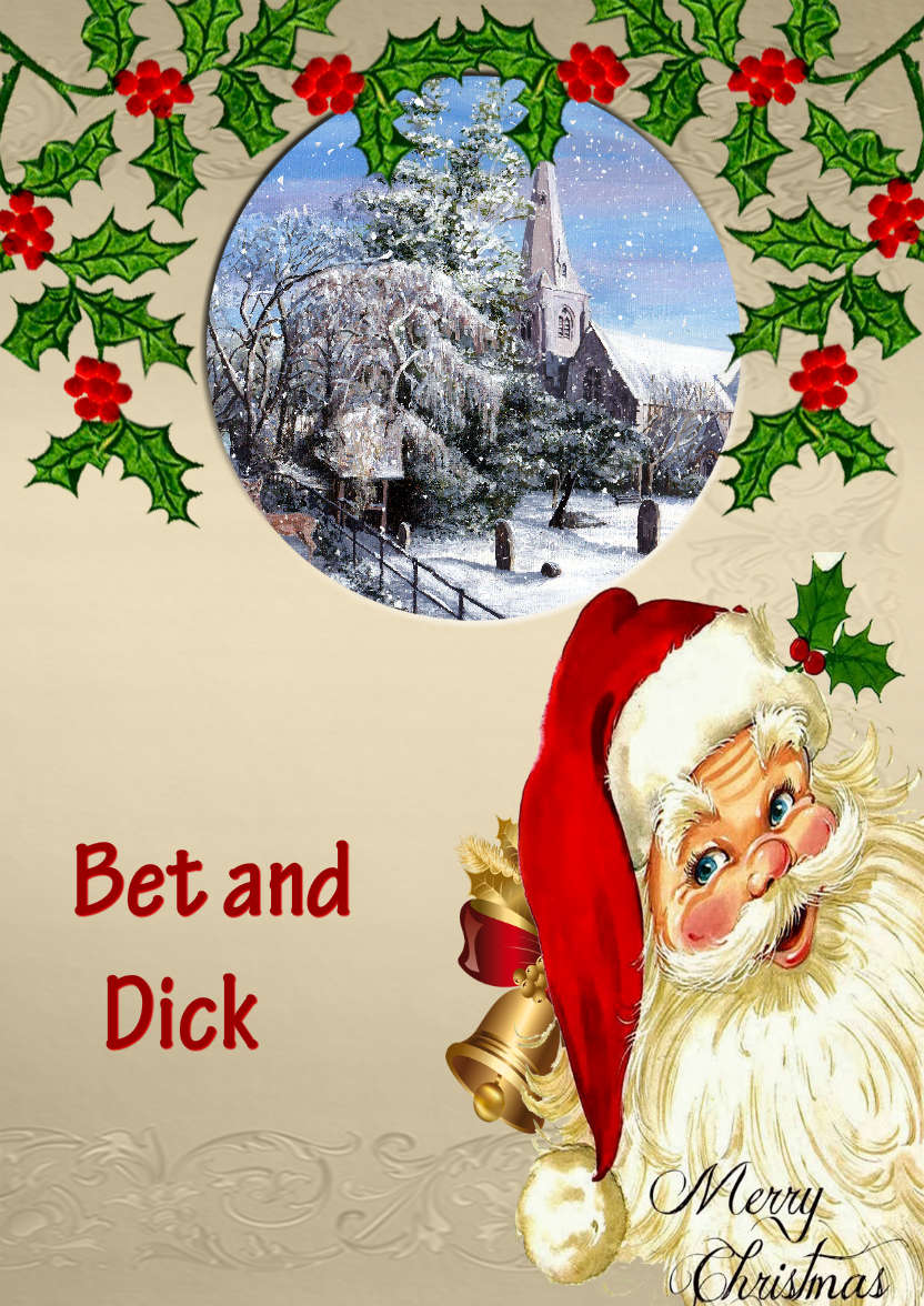 Christmas Photo Card with Santa - card made with Crafty Bob's Card Creator