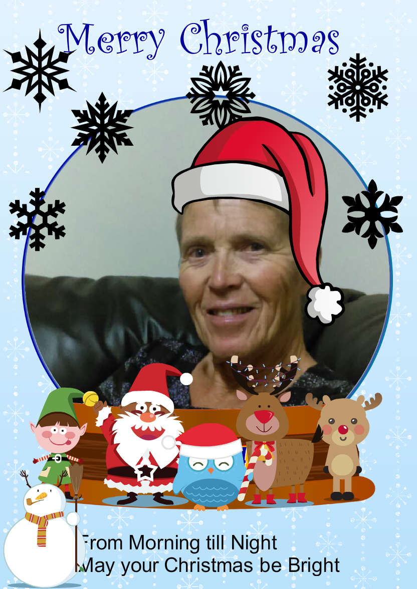 Christmas Snow Globe Photo Card - card made with Crafty Bob's Card Creator