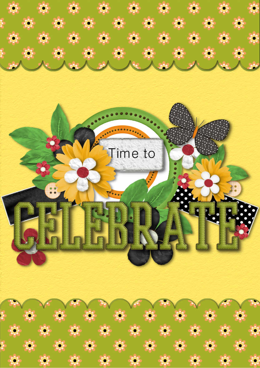Celebration Splash - card made with Crafty Bob's Card Creator