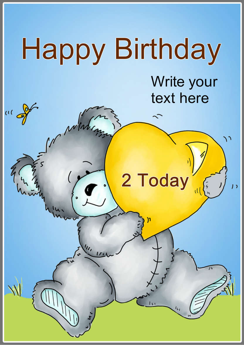 Bear Hugs - card made with Crafty Bob's Card Creator