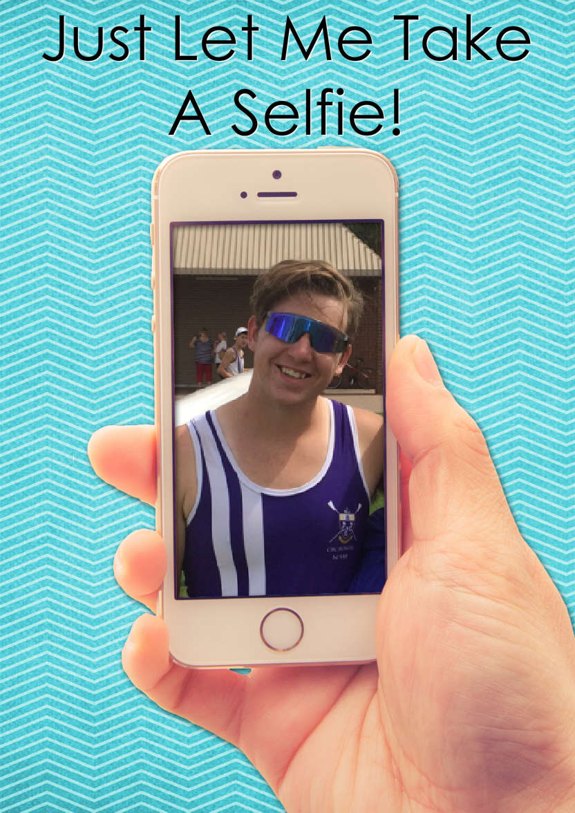 Selfie Mobile Phone Card - card made with Crafty Bob's Card Creator