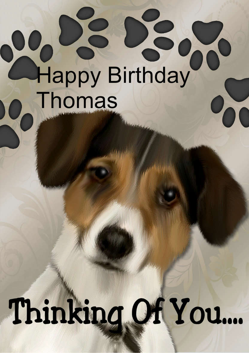 Thinking of You Puppy - card made with Crafty Bob's Card Creator