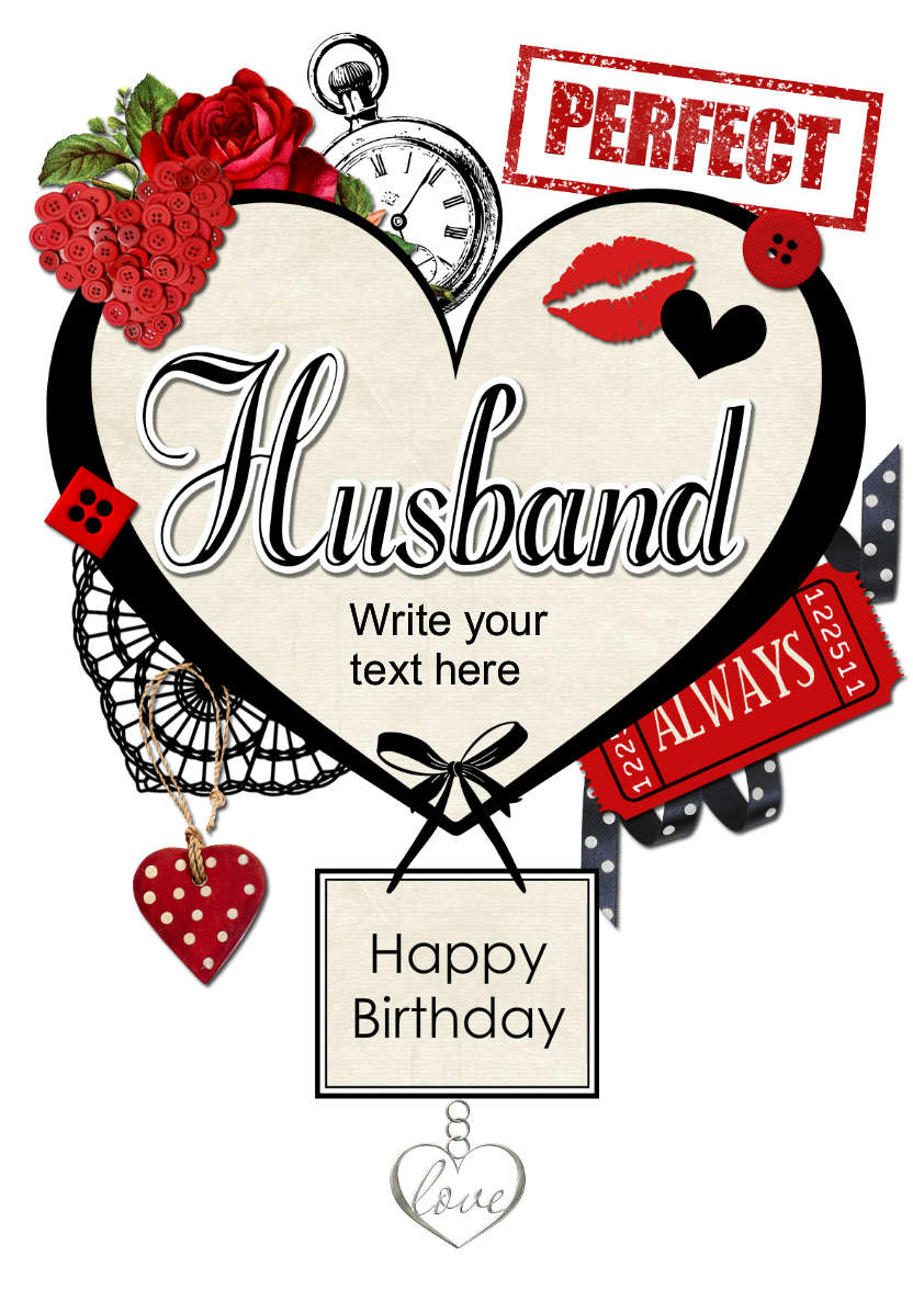 Husband Collage Heart - card made with Crafty Bob's Card Creator
