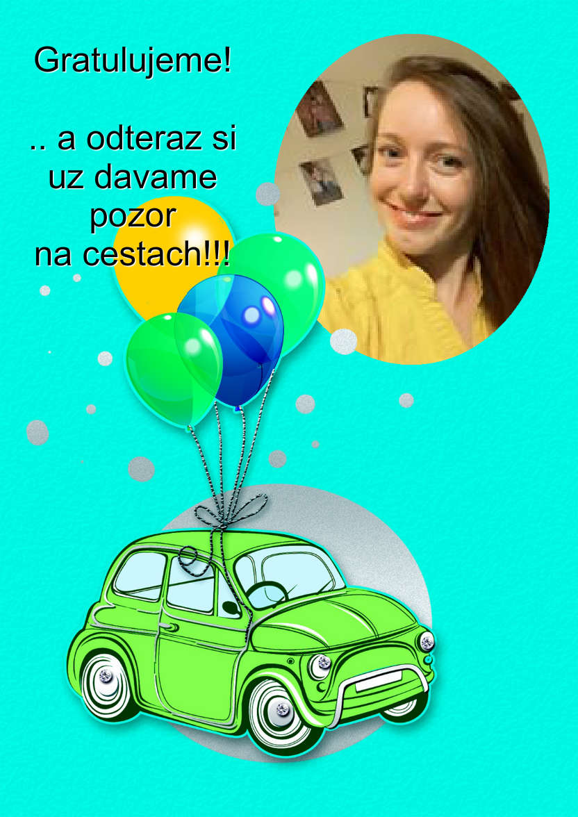 Congratulations New Driver Card - card made with Crafty Bob's Card Creator