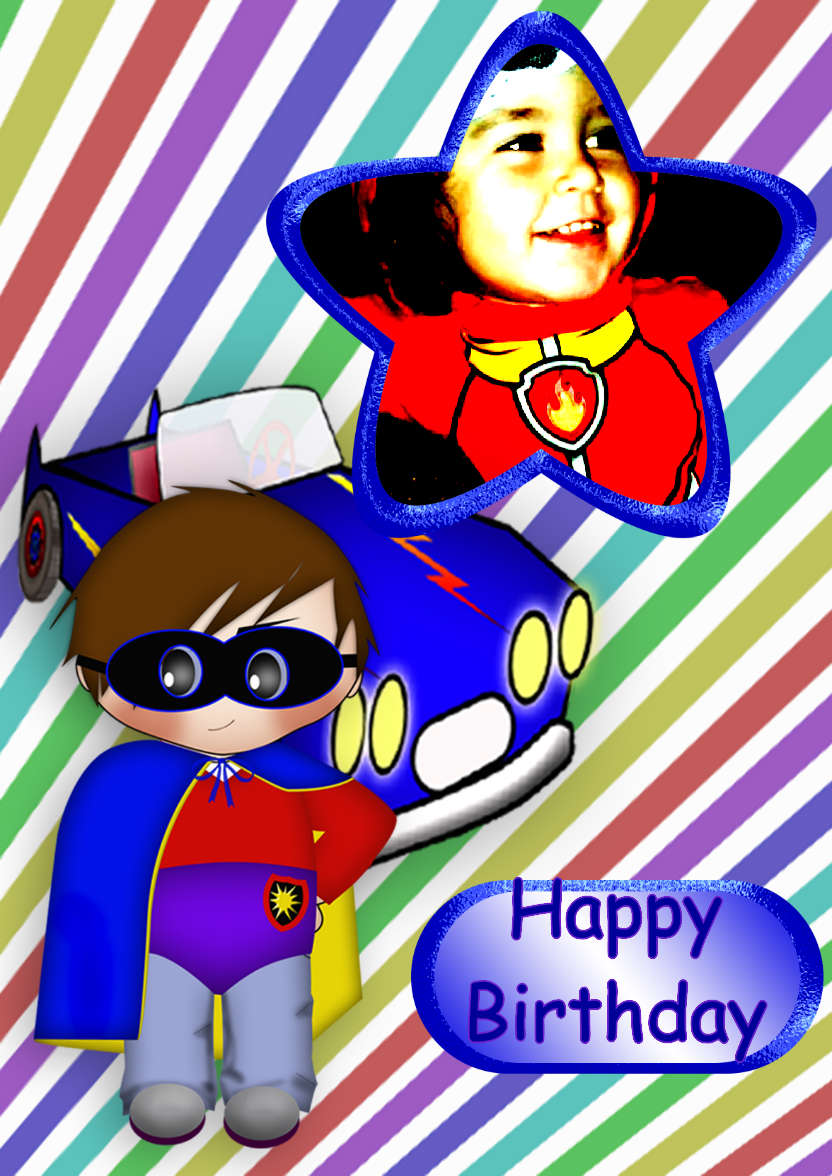 Superhero - card made with Crafty Bob's Card Creator