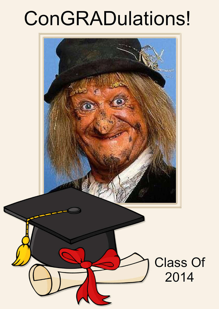 Graduation Aperture Card Front - card made with Crafty Bob's Card Creator