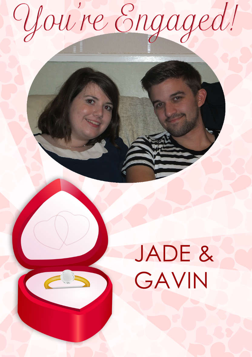 You're Engaged Photo Card - card made with Crafty Bob's Card Creator