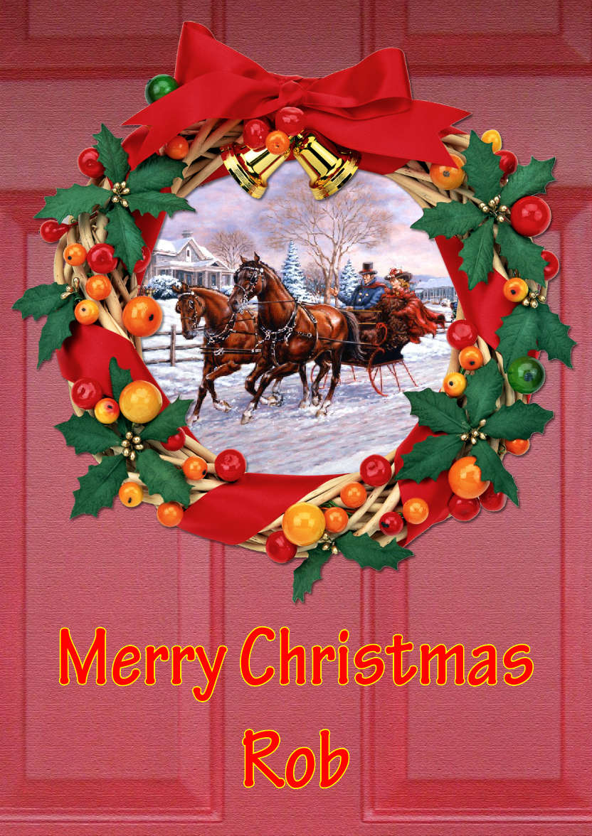 Christmas Door Photo Card - card made with Crafty Bob's Card Creator