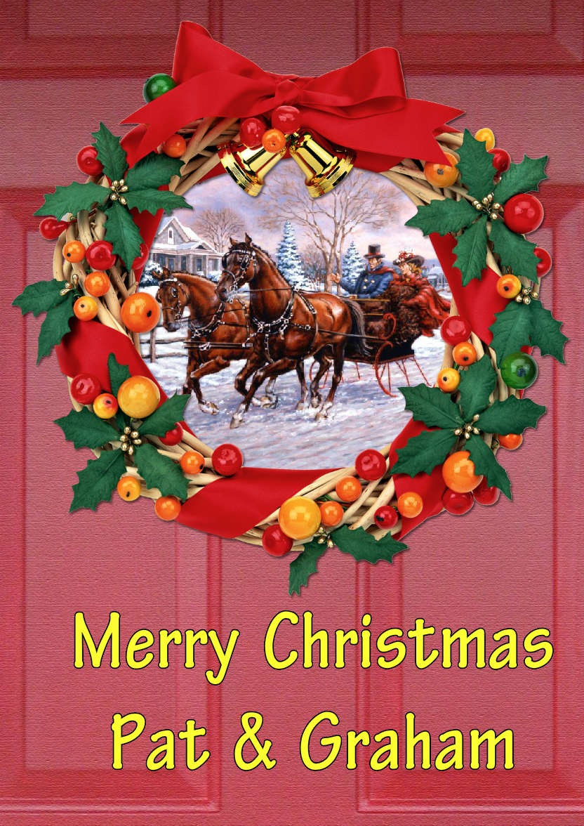 Christmas Door Photo Card - card made with Crafty Bob's Card Creator