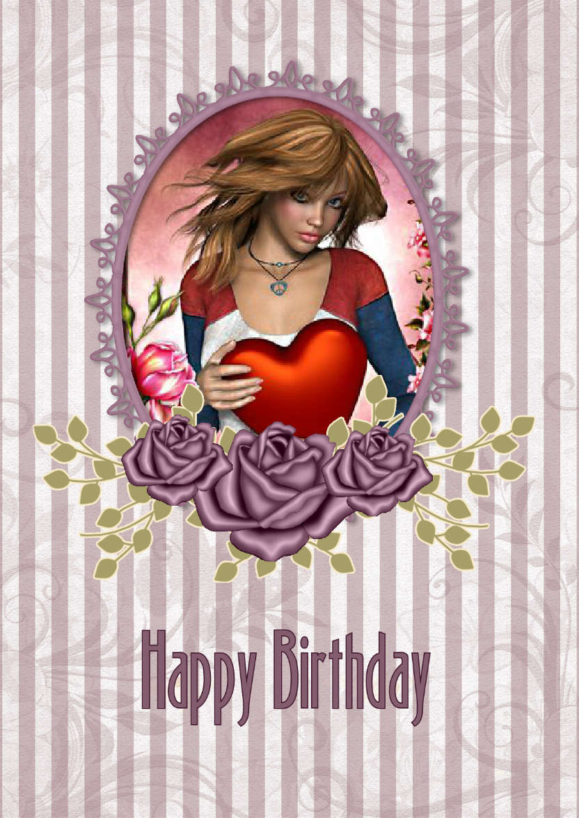 Vintage Roses - card made with Crafty Bob's Card Creator
