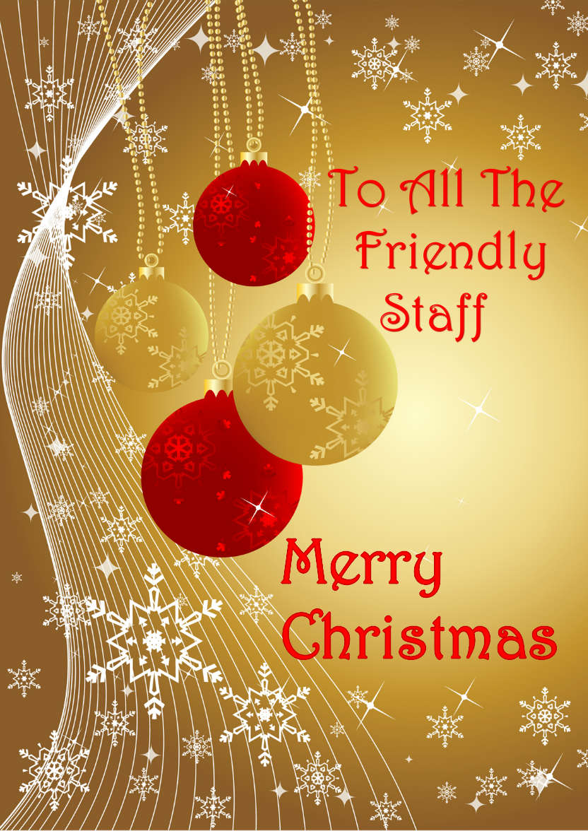 Red and Gold Christmas Baubles - card made with Crafty Bob's Card Creator
