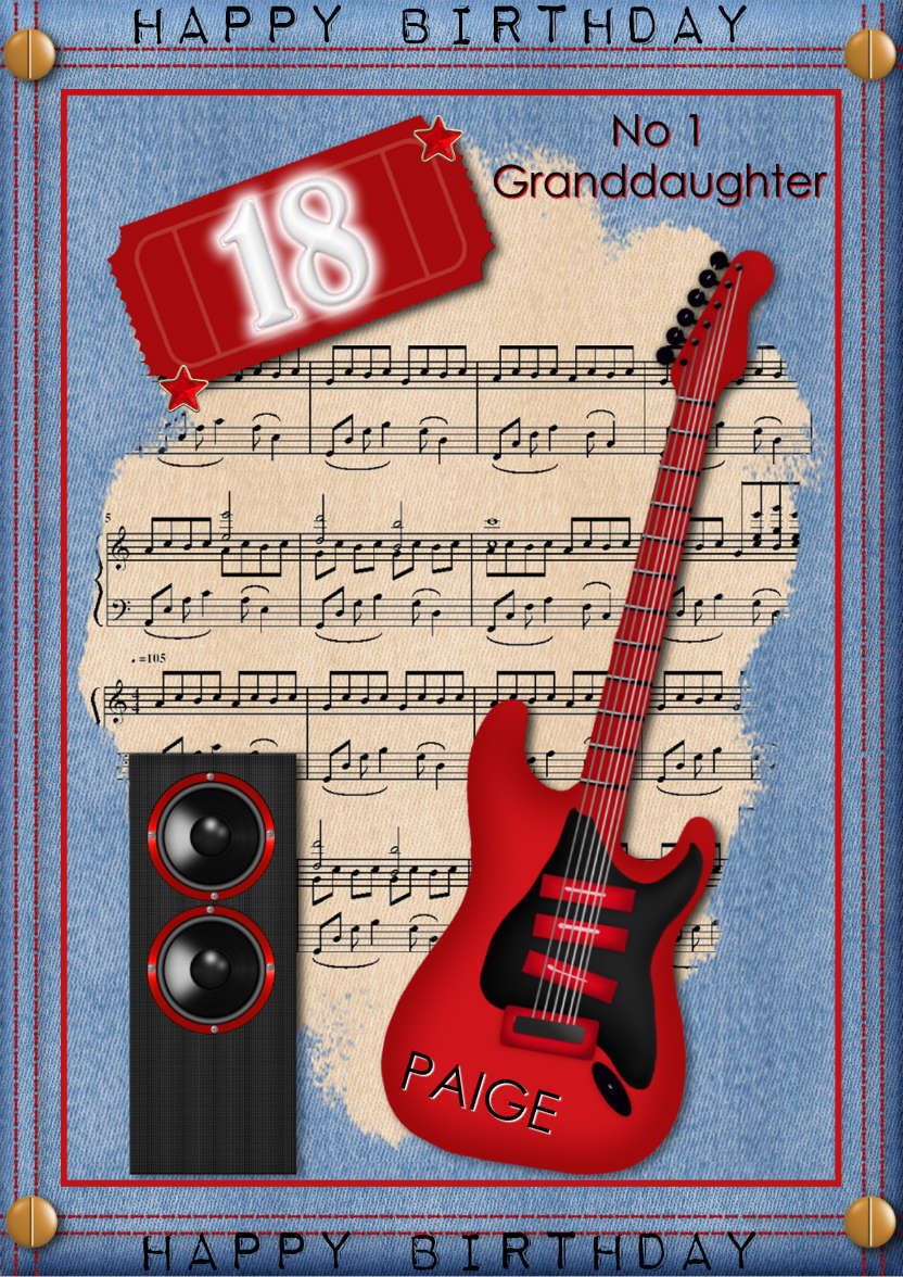 Musical Birthday - card made with Crafty Bob's Card Creator