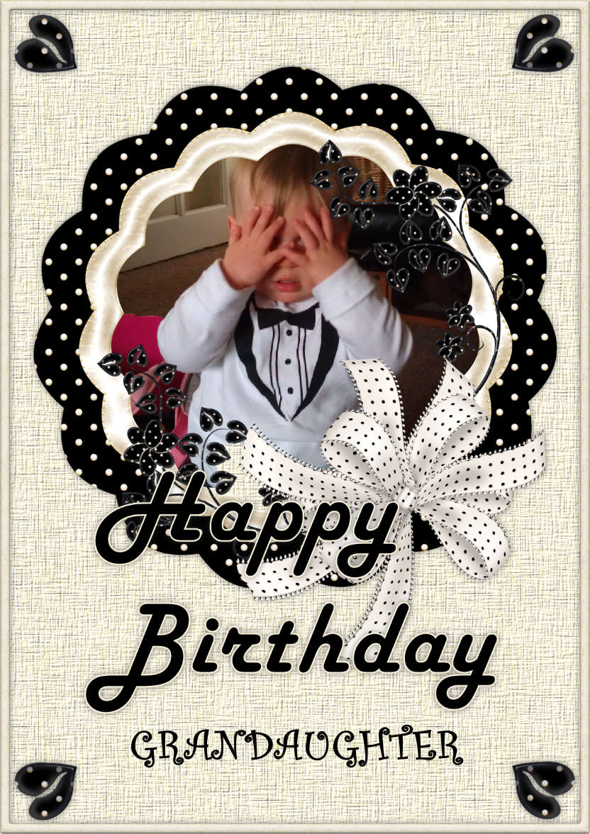 Creamy Black Birthday Dot's - card made with Crafty Bob's Card Creator