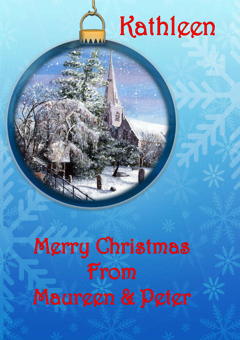 Christmas Bauble Aperture Card - card made with Crafty Bob's Card Creator