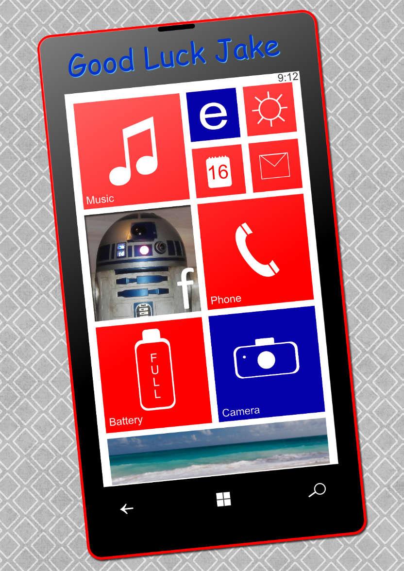 Smart Phone Card Male - card made with Crafty Bob's Card Creator