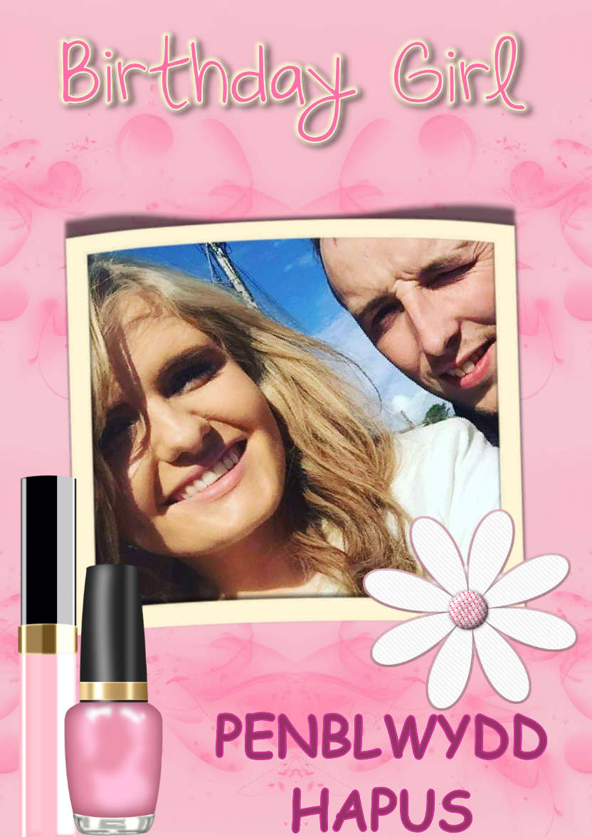 Birthday Girly Girl - card made with Crafty Bob's Card Creator