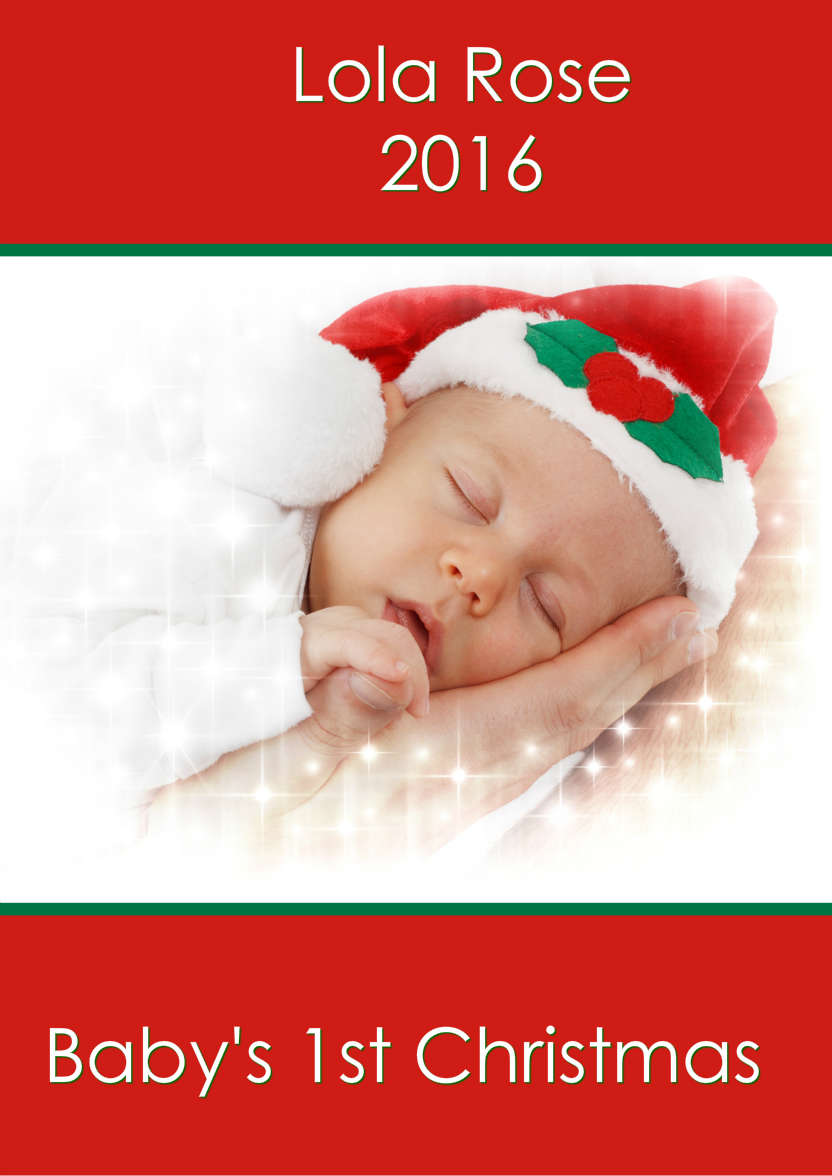 Baby's First Christmas - card made with Crafty Bob's Card Creator