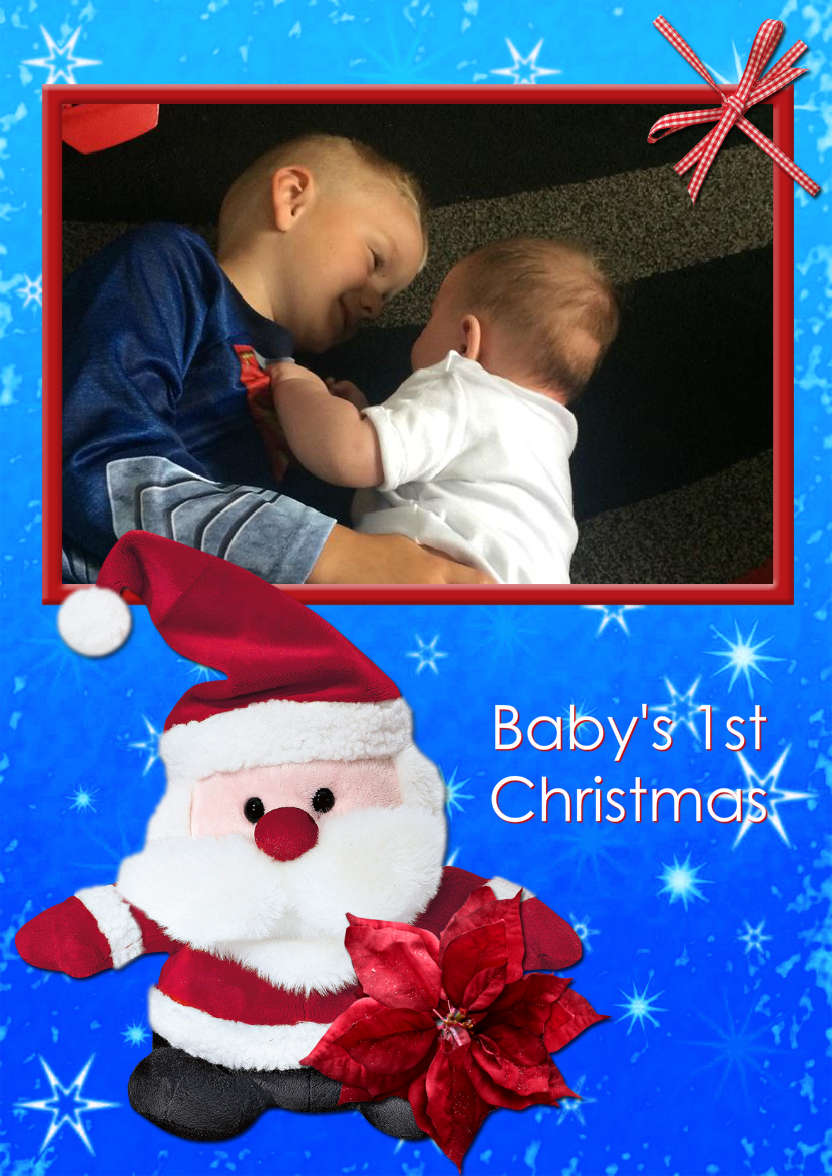 Cute Cuddly Santa - card made with Crafty Bob's Card Creator