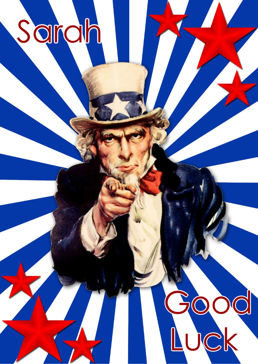 Uncle Sam American Style Card - card made with Crafty Bob's Card Creator