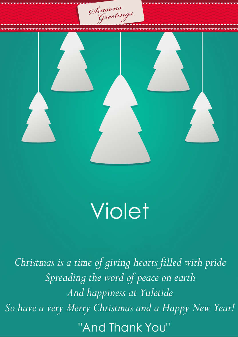 Christmas Tree Verse - card made with Crafty Bob's Card Creator