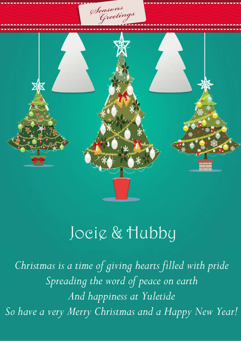 Christmas Tree Verse - card made with Crafty Bob's Card Creator