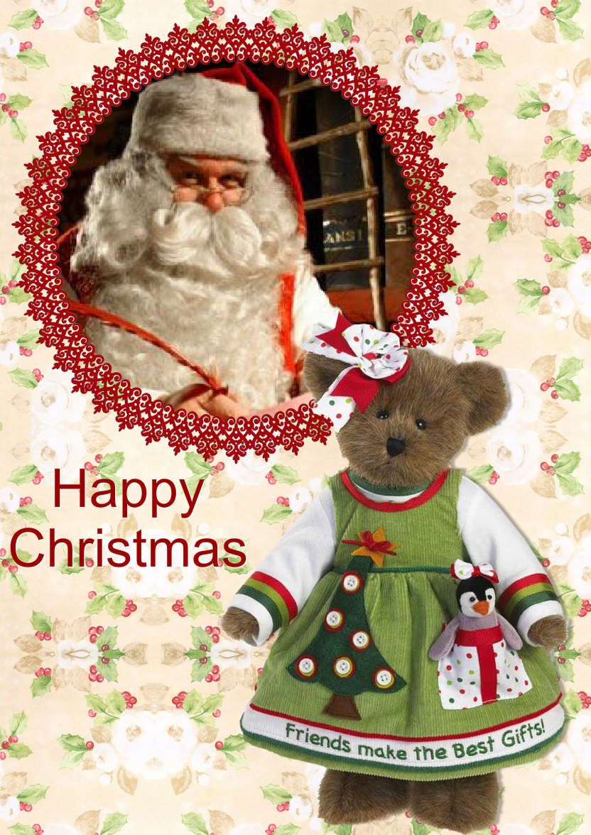 Christmas Teddy - card made with Crafty Bob's Card Creator