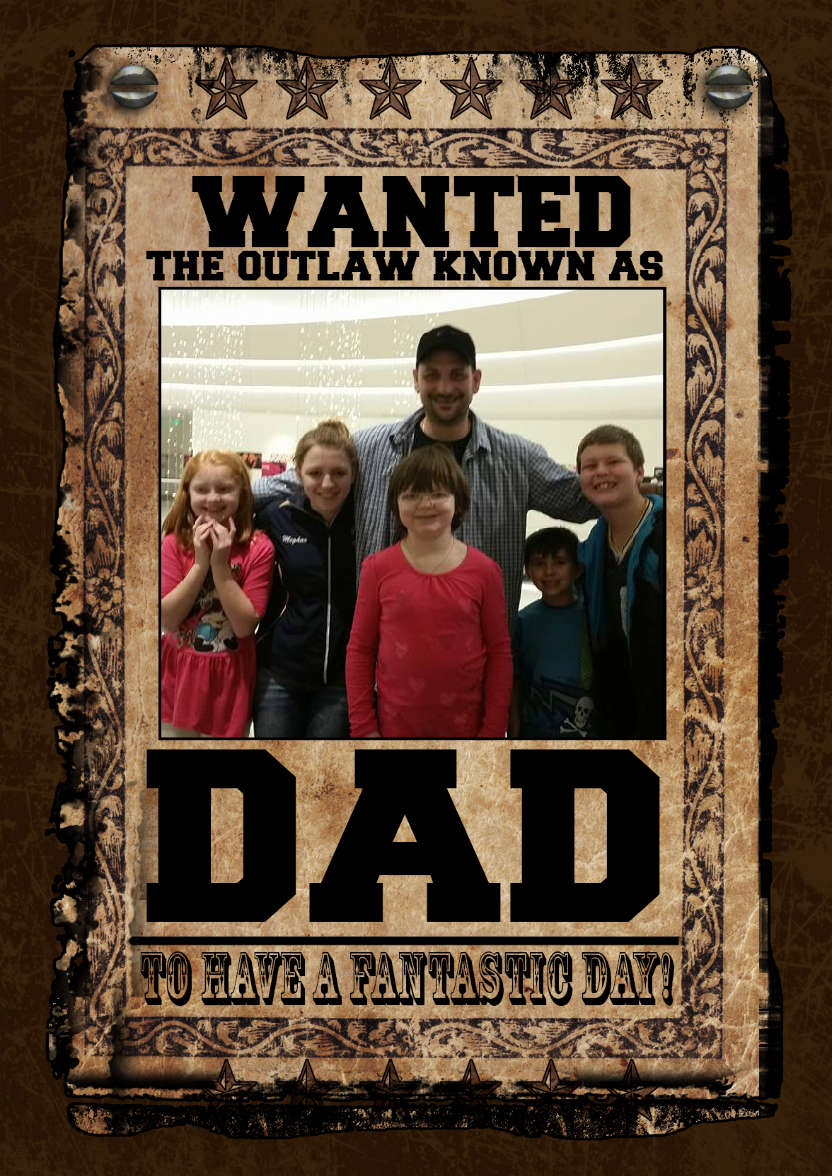 Dad Birthday. Father's Day, Photo Greeting Card - card made with Crafty Bob's Card Creator