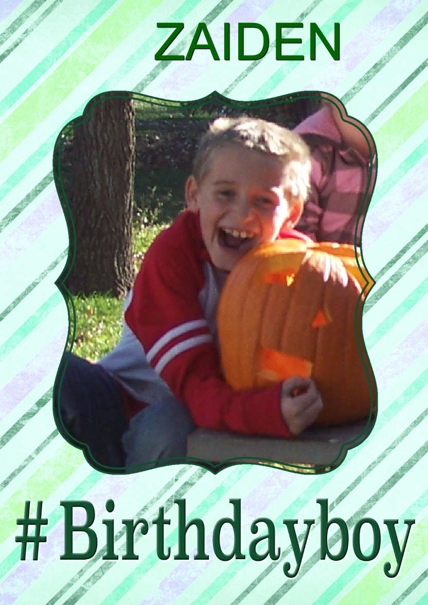 Hashtag Birthday Boy - card made with Crafty Bob's Card Creator